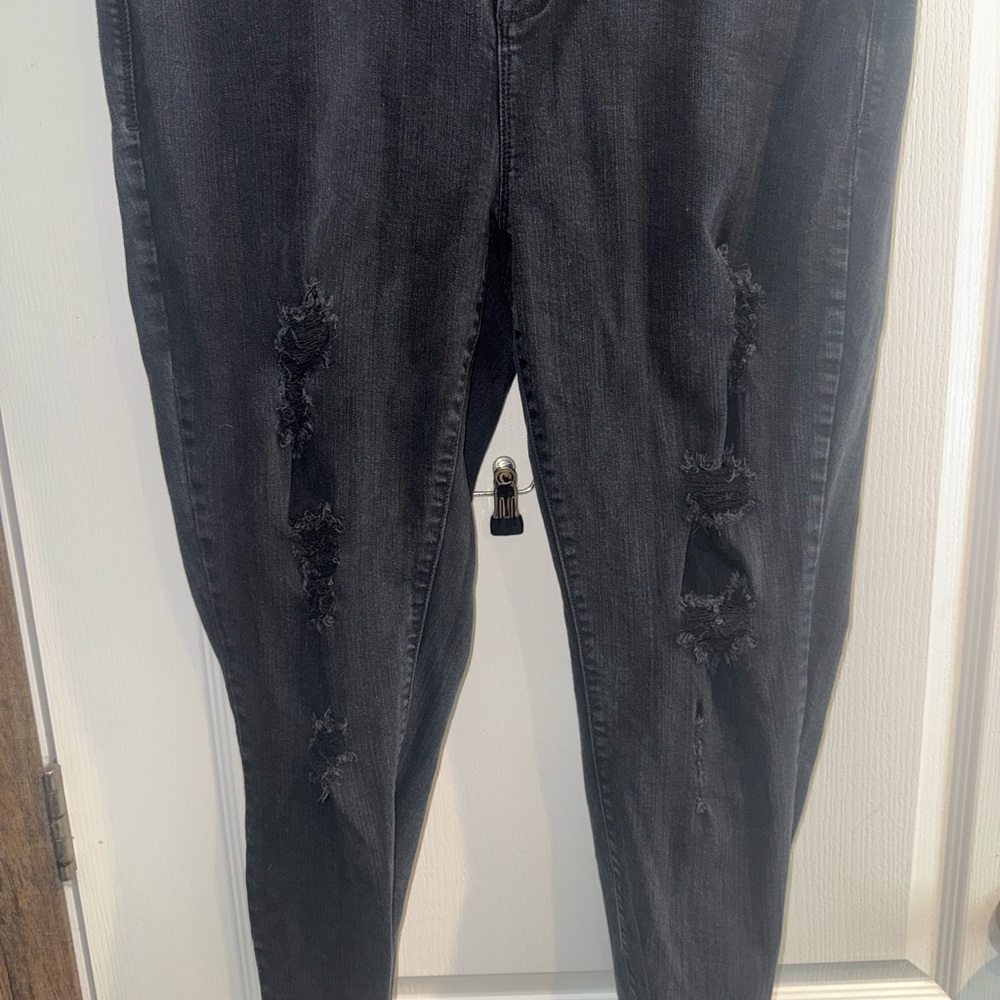 Torrid Black Distressed Skinny Jeans